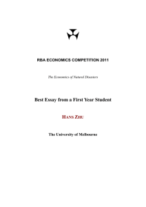 Best Essay from a First Year Student H Z