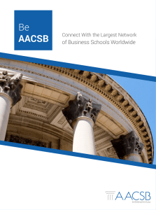 Be AACSB of Business Schools Worldwide Connect With the Largest Network