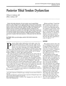 Tibial Posterior Tendon  Dysfunction MD