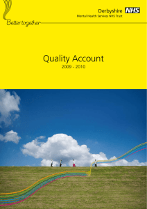 Quality Account 2009 - 2010