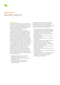 Quality report Quality Account Board statement