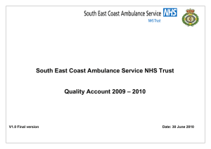 South East Coast Ambulance Service NHS Trust  V1.0 Final version