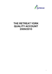 THE RETREAT YORK QUALITY ACCOUNT 2009/2010