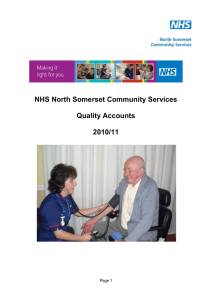 NHS North Somerset Community Services Quality Accounts 2010/11