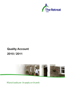 Quality Account 2010 / 2011