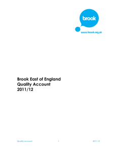 Brook East of England Quality Account 2011/12