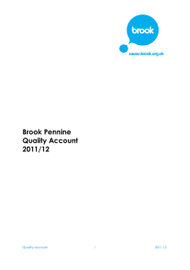 Brook Pennine Quality Account 2011/12