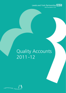 Quality Accounts 2011 -12 Leeds and York Partnership NHS Foundation Trust