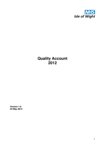 Quality Account 2012  1