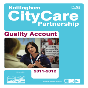 CityCare Partnership Quality Account Nottingham