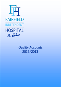 St. Helens Quality Accounts 2012/2013
