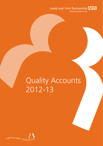 Quality Accounts 2012-13 Leeds and York Partnership NHS Foundation Trust