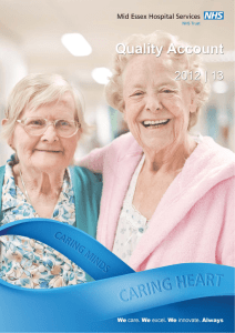 1 We Mid Essex Hospital Services NHS Trust - Quality Accounts 2012