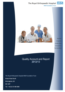 Quality Account and Report  2012/13 Quality