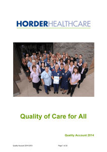 Quality of Care for All  Quality Account 2014