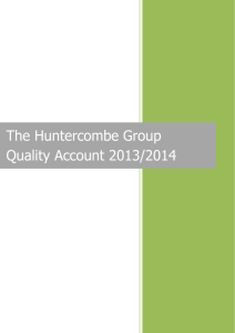 The Huntercombe Group Quality Account 2013/2014