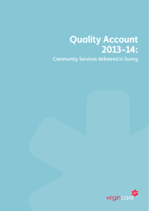Quality Account 2013-14: Community Services delivered in Surrey