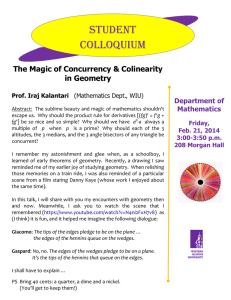 Student Colloquium The Magic of Concurrency &amp; Colinearity in Geometry