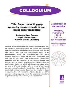 COLLOQUIUM  Title: Superconducting gap symmetry measurements in iron-