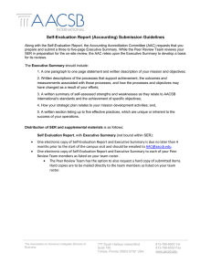 Self-Evaluation Report (Accounting) Submission Guidelines