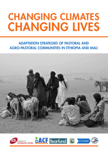 CHANGING LIVES CHANGING CLIMATES ADAPTATION STRATEGIES OF PASTORAL AND