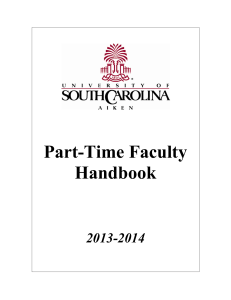 Part-Time Faculty Handbook  2013-2014