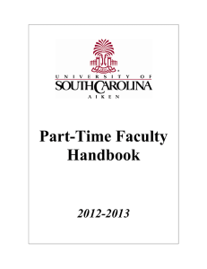 Part-Time Faculty Handbook  2012-2013