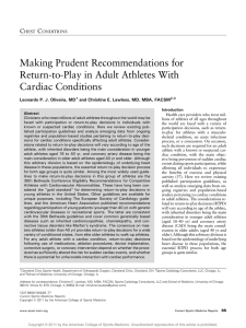 Making Prudent Recommendations for Return-to-Play in Adult Athletes With Cardiac Conditions C