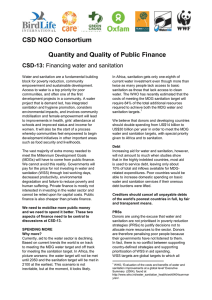 CSD NGO Consortium Quantity and Quality of Public Finance CSD-13: