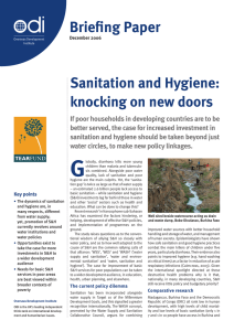 Brieﬁng Paper Sanitation and Hygiene: knocking on new doors