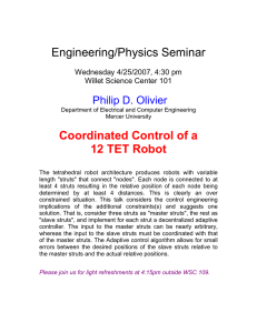 Engineering/Physics Seminar  Coordinated Control of a 12 TET Robot