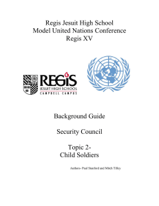 Regis Jesuit High School Model United Nations Conference Regis XV