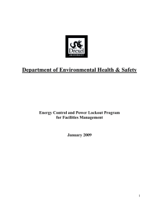 Department of Environmental Health &amp; Safety for Facilities Management