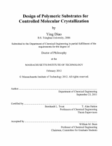 Design  of Polymeric  Substrates for Controlled Molecular  Crystallization by