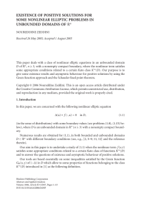 EXISTENCE OF POSITIVE SOLUTIONS FOR SOME NONLINEAR ELLIPTIC PROBLEMS IN R