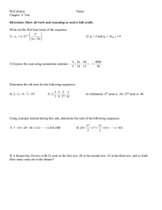 PreCalculus  Name: Chapter 11 Test