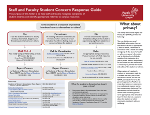 Staff and Faculty Student Concern Response Guide