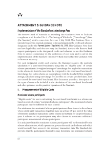ATTACHMENT 5: GUIDANCE NOTE Implementation of the Standard on Interchange Fees