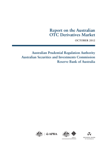 Report on the Australian OTC Derivatives Market