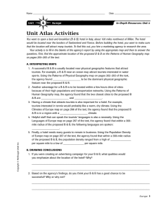 Unit Atlas Activities 4 Unit Europe