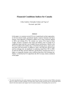 Financial Conditions Indices for Canada