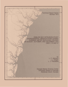 Technical  Report  Series Number 76-4 HYDROGRAPHIC OBSERVATIONS  DURING