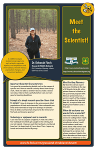 Dr. Deborah Finch Research Wildlife Biologist