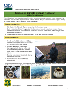 Tribes and Climate Change Research USDA Forest Service