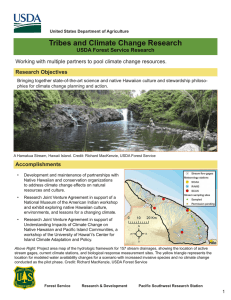 Tribes and Climate Change Research USDA Forest Service Research