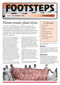 FOOTSTEPS Home-made plant dyes TECHNOLOGY No.21  DECEMBER 1994