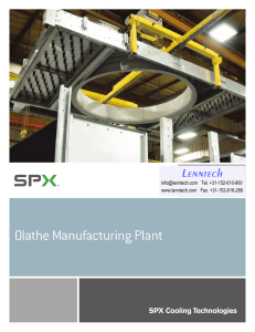 Olathe Manufacturing Plant Lenntech SPX Cooling Technologies Tel. +31-152-610-900