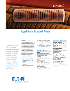 Lenntech Rigid Resin Bonded Filters LOFCLEAN™ Series