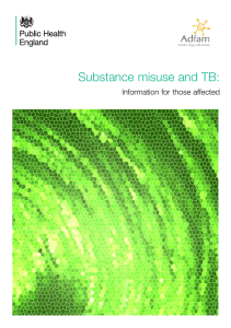 Substance misuse and TB: Information for those affected