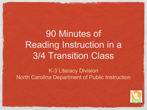 90 Minutes of Reading Instruction in a 3/4 Transition Class